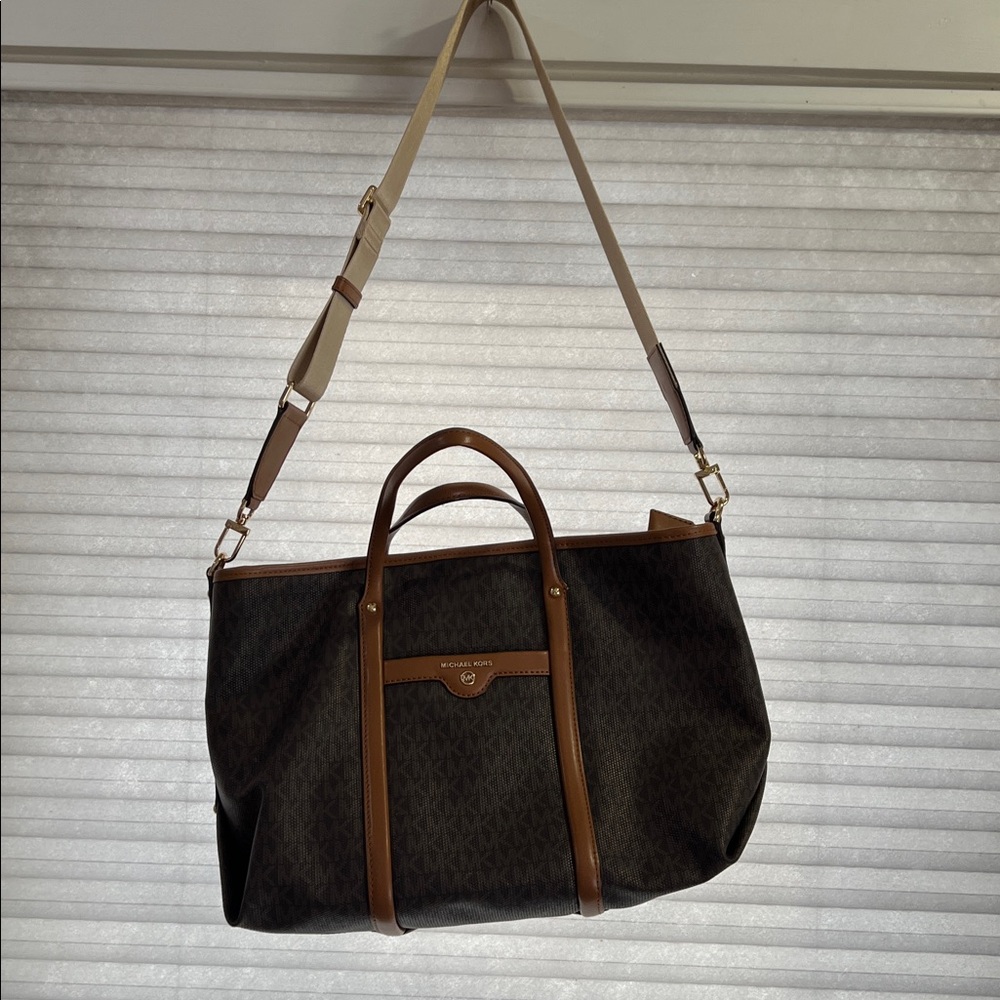 Michael Kors Dark Brown and Tan Bag - Picture 9 of 9